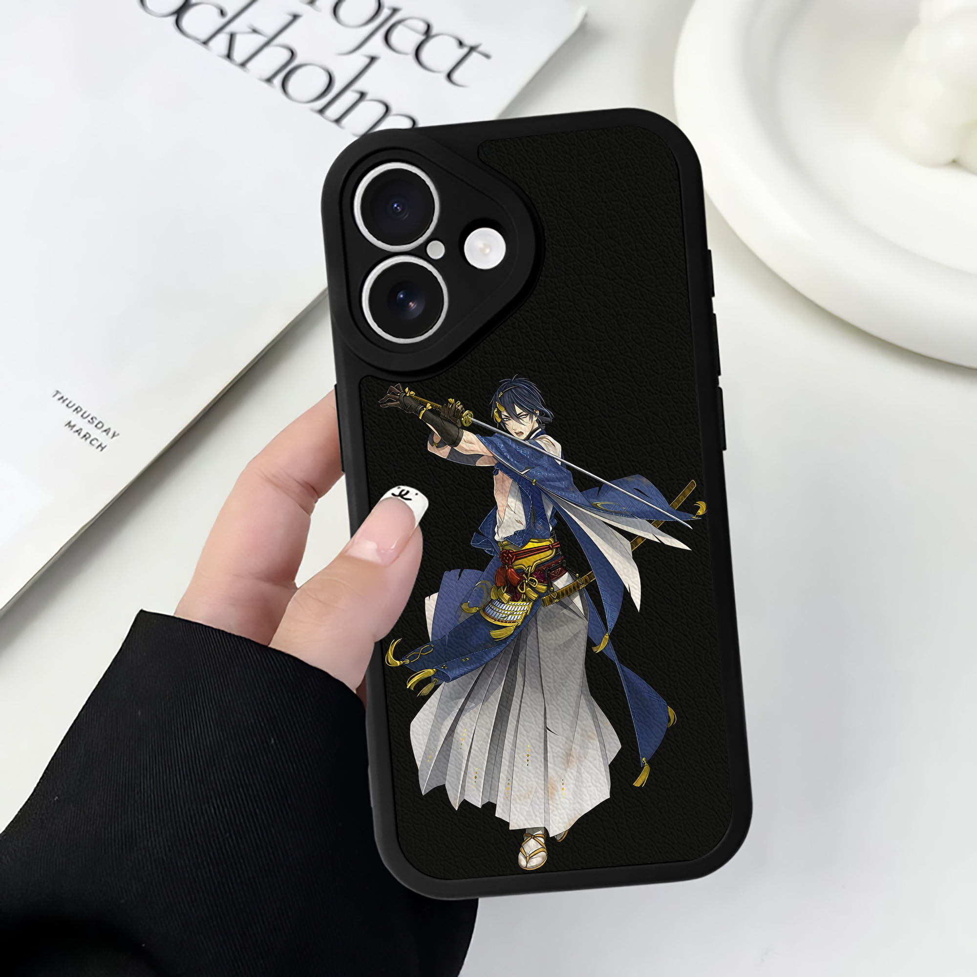 （画像用） 刀剣乱舞 Touken Ranbu 【iPhone 16シリーズ対応】シリコンスマホケース（レザー調） 材質：シリコン